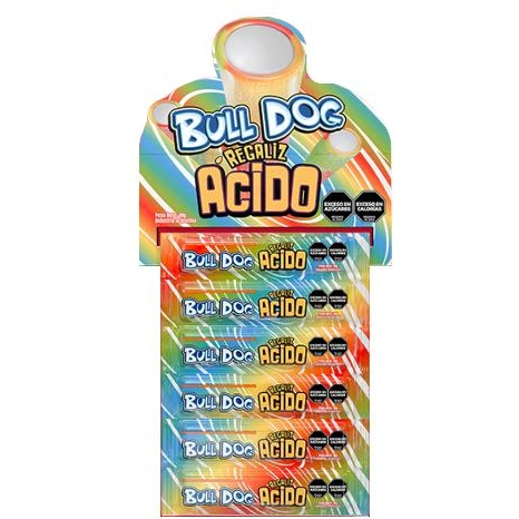 Regaliz Bull dog Acido troquelado x12u
