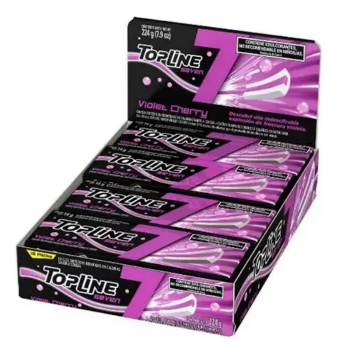 Chicles Topline Seven violet cherry x16u