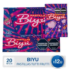 Pastillas Biyu con sorpresa x12u x20gr