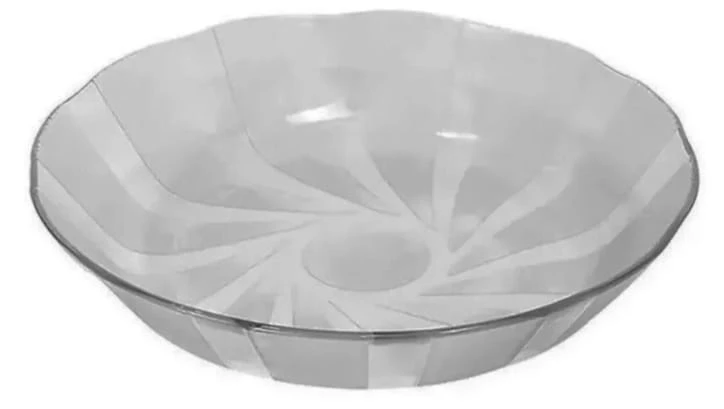 Plato hondo de vidrio