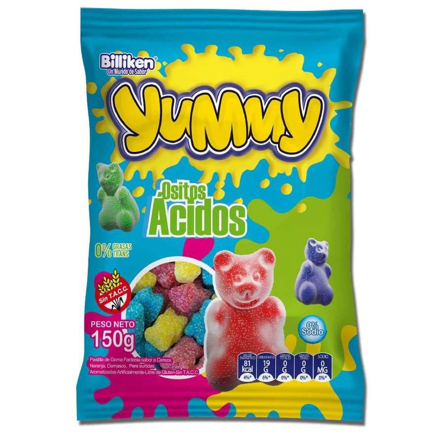 Gomitas ositos acidos x150gr Yummy