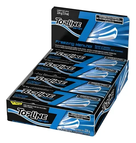 Chicle Topline Seven menthol x16u