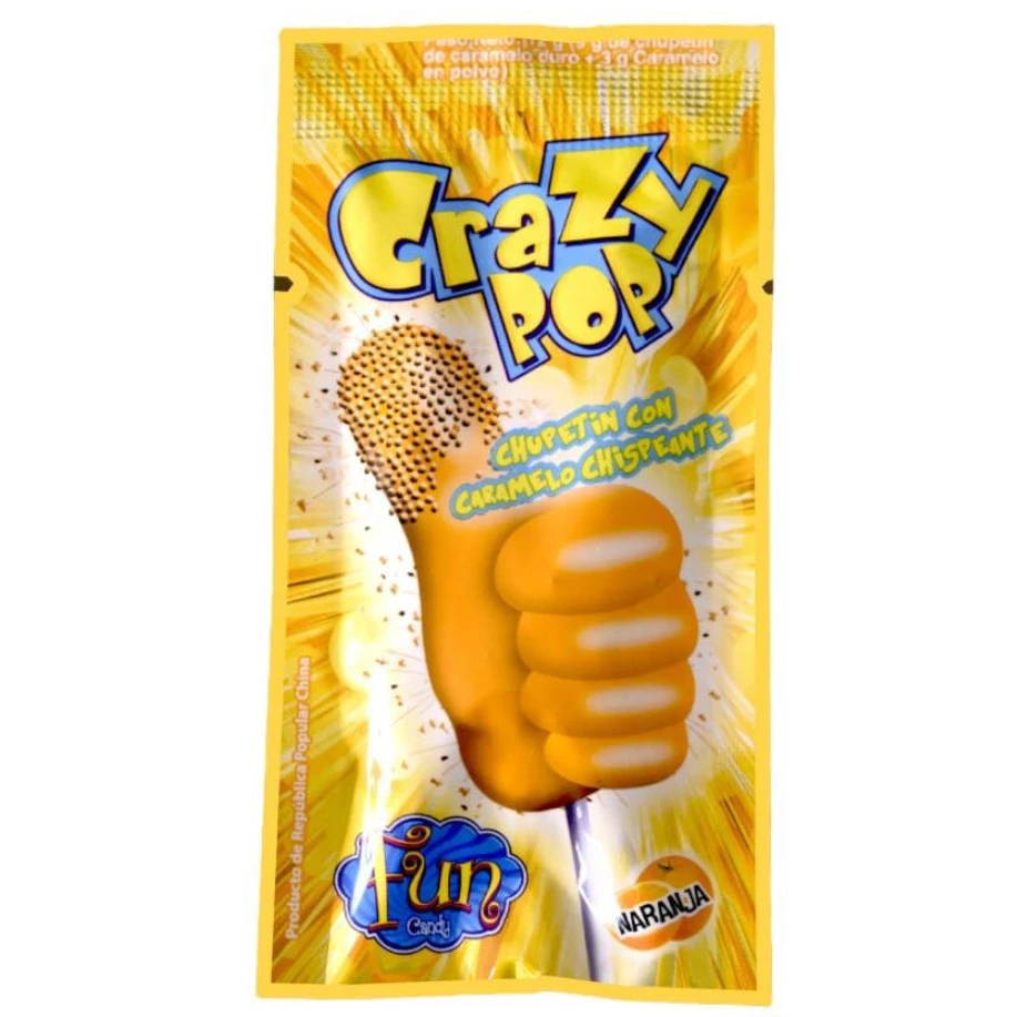 Crazy Pop 4 tiras x5u naranja