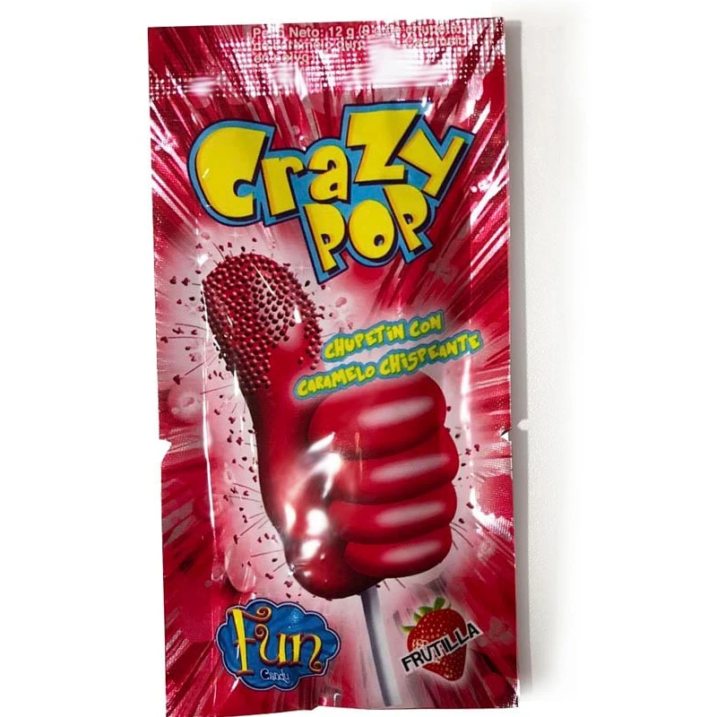 Crazy Pop 4 tiras x5u frutilla