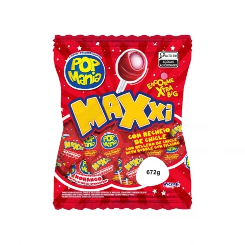 Chupetin Pop Mania Maxxi frutilla x24u