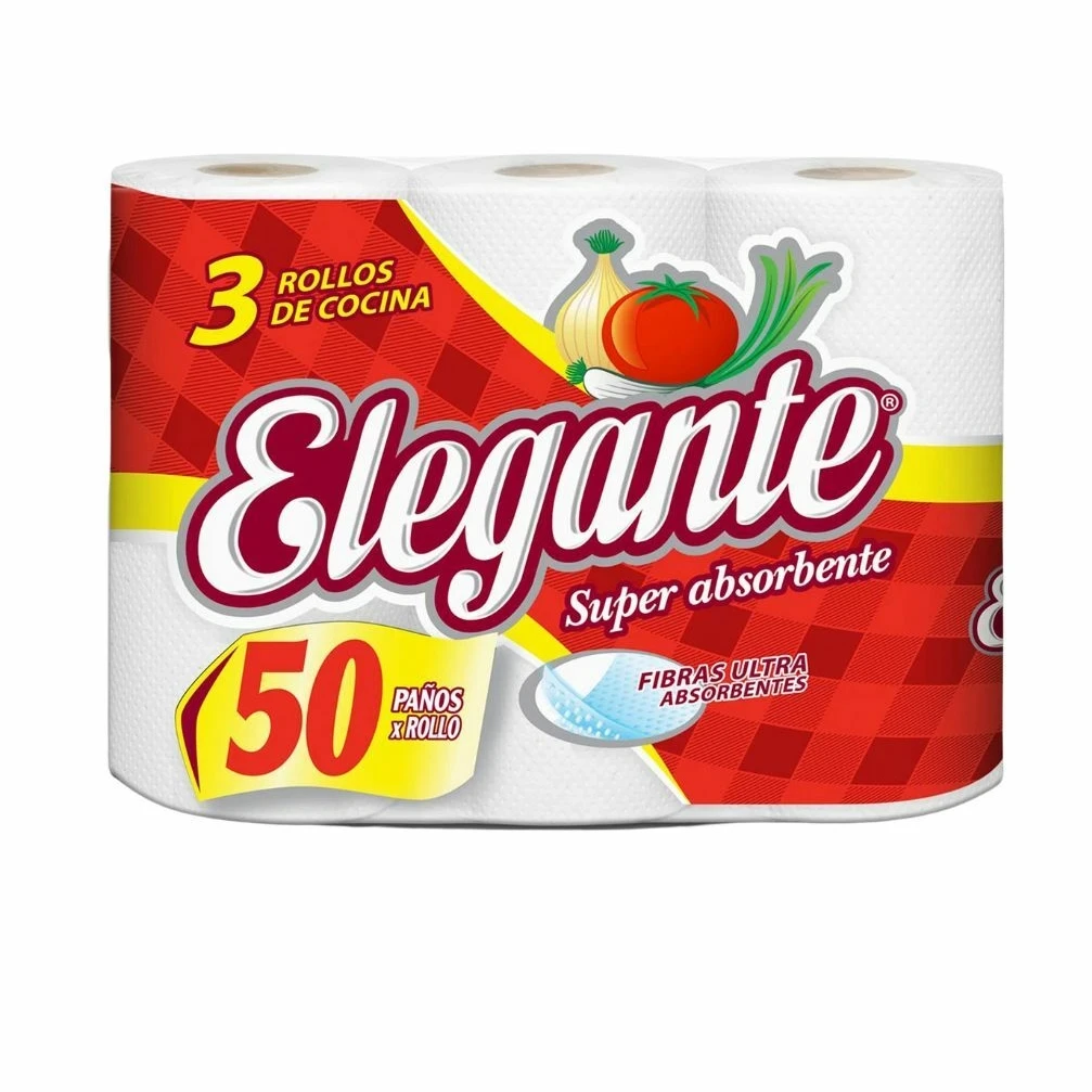 Rollo de cocina Elegante x3u x50paños