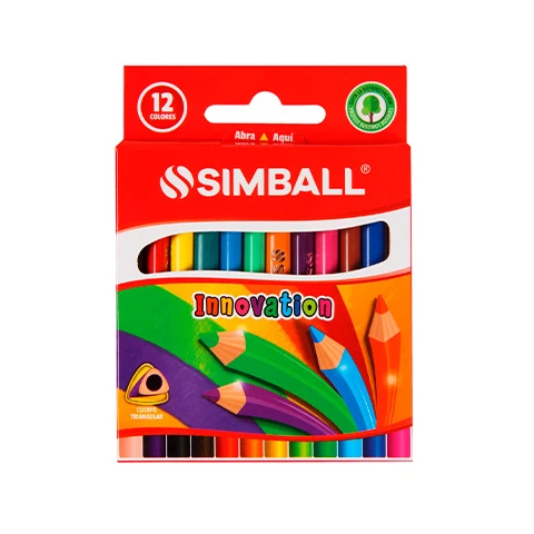 Lapiz color Simball corto x12u
