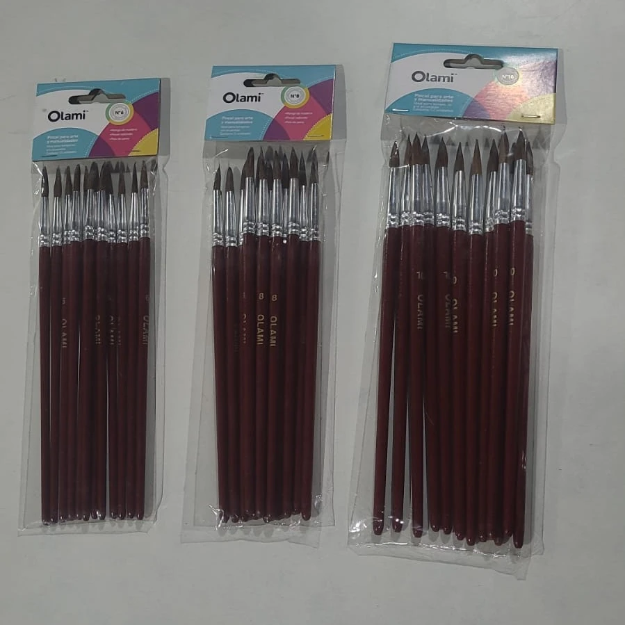 Pinceles  6 al 10 x12u
