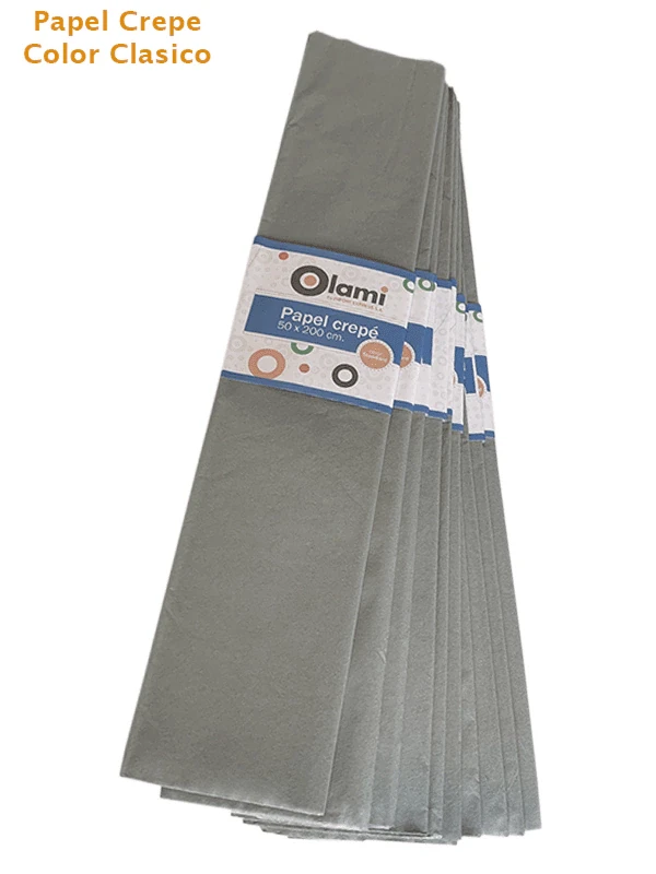Papel crepe gris x10u