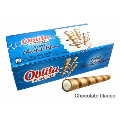 Cubanitos Oblita chocolate blanco x48u
